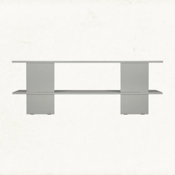 Two Row Shelve Unit Grey