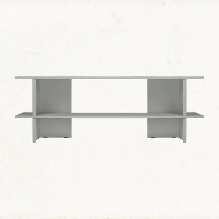 Two Row Shelve Unit Grey
