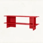 Two Row Shelve Unit Red