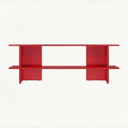 Two Row Shelve Unit Red