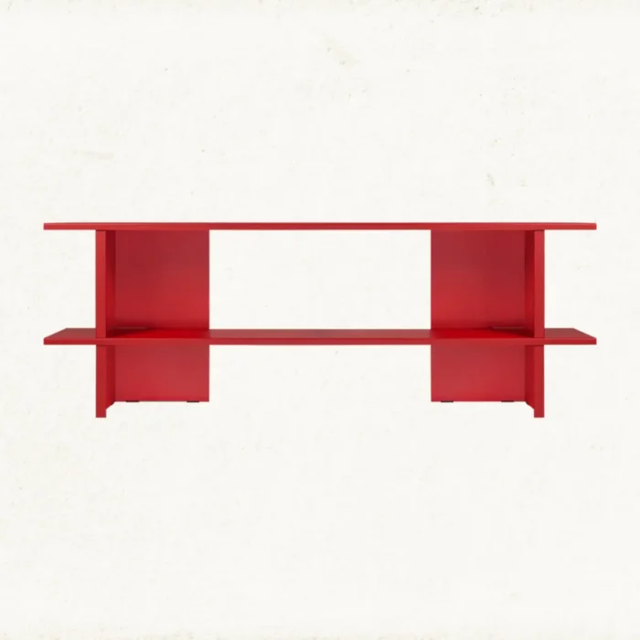 Two Row Shelve Unit Red