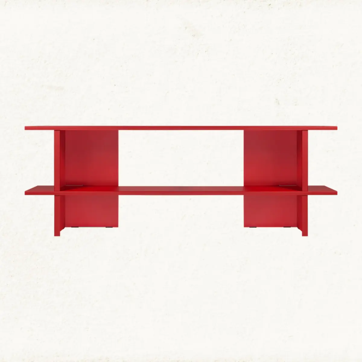Two Row Shelve Unit Red