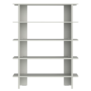 5-Tier Steel Bookcase Grey