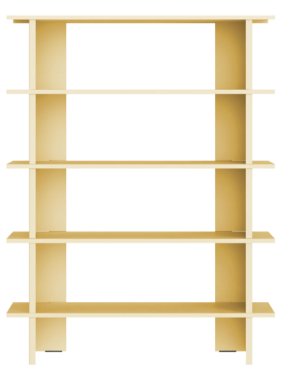 5-Tier Steel Bookcase Yellow